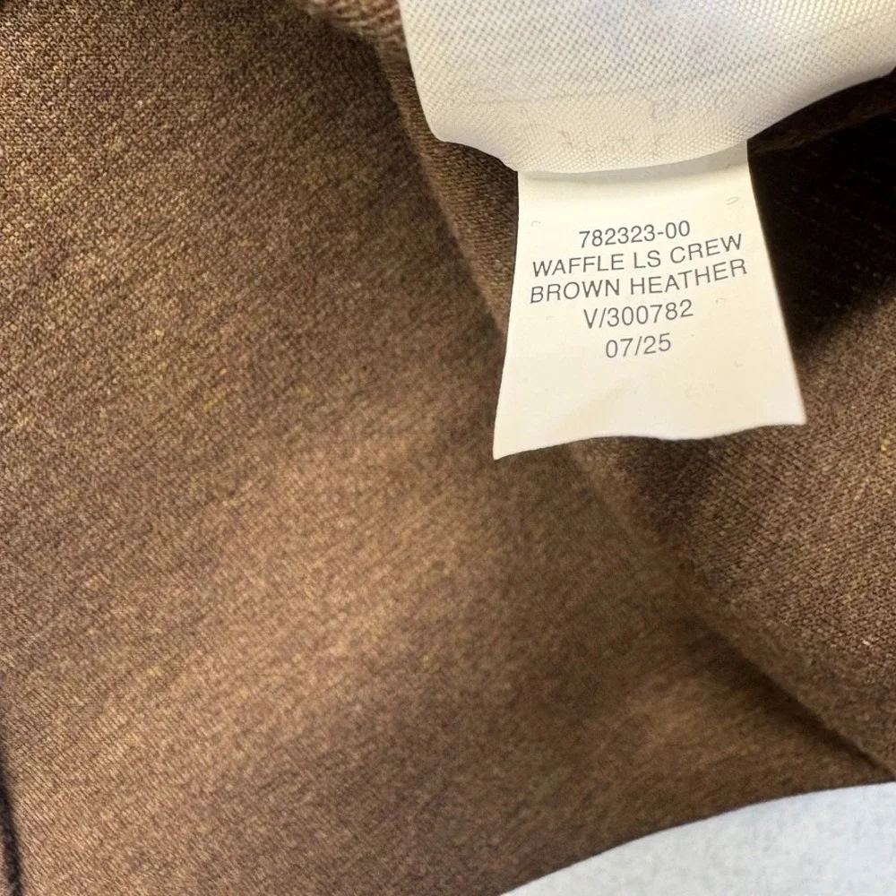 Banana Republic Shirt Mens Brown Green Waffle Knit Long Sleeve Pullover Casual